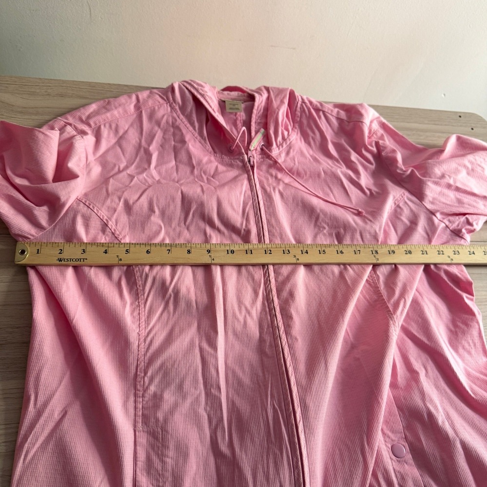 Vintage Sigrid Olsen Sport Hooded Zip Up Jacket Pink Plus Size 2X Good - Picture 8 of 11